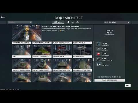 Warframe new dojo decoration