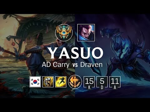 Yasuo ADC vs Draven - KR Challenger Patch 8.21