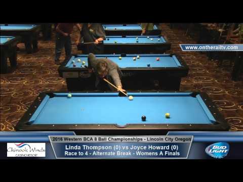 2016 WBCA 8 Ball - Womens A Finals - Linda Thompson vs Joyce Howard