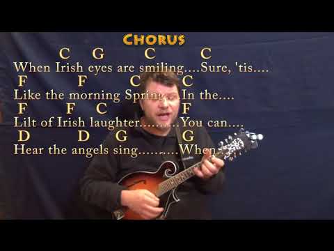 When Irish Eyes Are Smiling (Traditional) Mandolin Cover Lesson in C with Chords/Lyrics