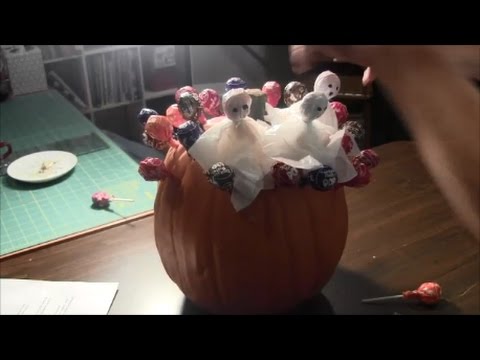 Lollipop Pumpkin Holder - How to make a lollipop pumpkin holder