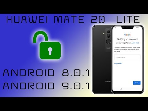 FRP 2019 ANY HUAWEI MATE 20 LITE REMOVE GOOGLE ACCOUNT ANDROID 9 0 1 OR 8 0 1