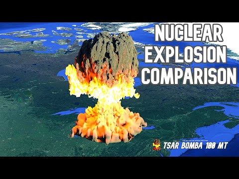 Nuclear Explosion Comparison On The Earth  ☢️🌎