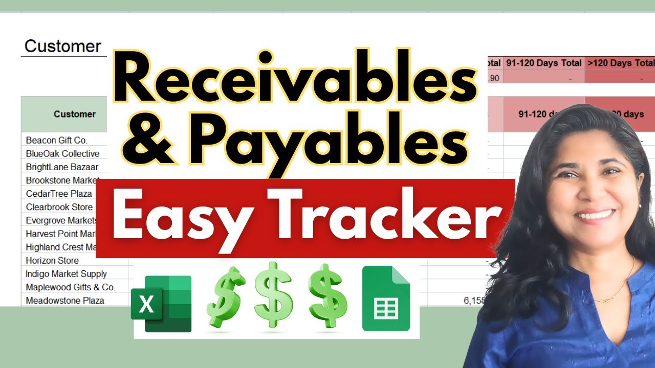 Accounts Receivable & Payable Tracker | Excel & Google Sheets for Small Business