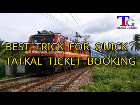 How to book tatkal ticket in irctc fast in hindi Video