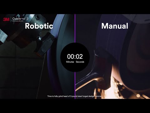 Unleashing the Power of 3M™ Cubitron™ 3 Cloth Belt 1184F: Robot vs. Person Grinding Challenge!
