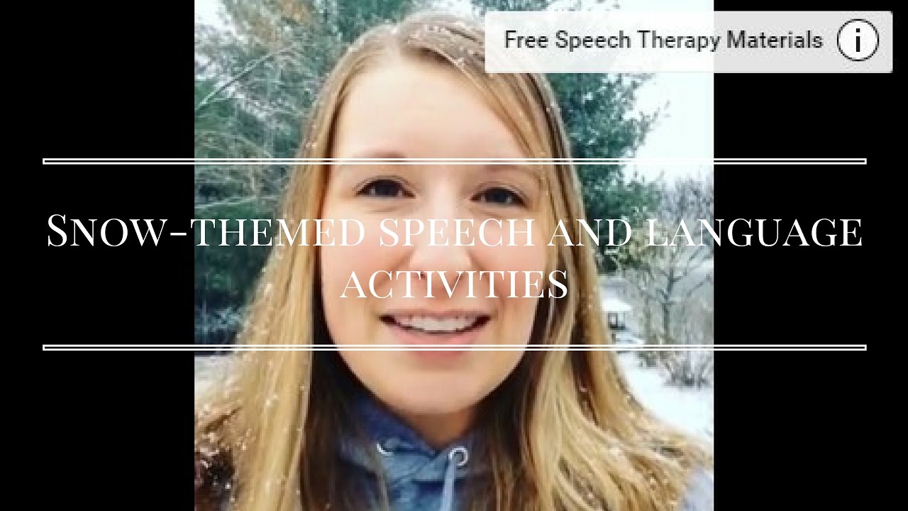 Snow-themed speech and language activities
