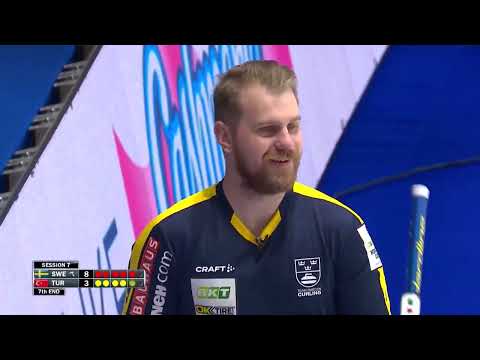 #wmcc2023 Rasmus Wranå crotch double rolls the shooter backward to high corner guard above hog line