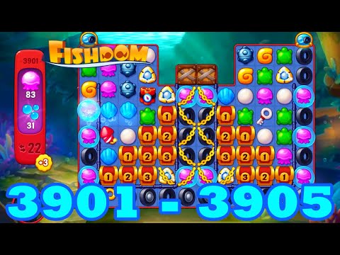 Fishdom Level 3901 - 3905HD | 3 - match puzzle game | gameplay | android | 3902 | 3903 | 3904