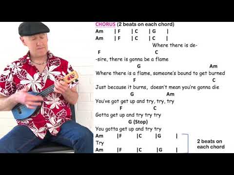How to Play "Try" by Pink on Ukulele
