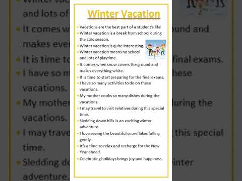 Essay on Winter Vacation #essay #easytolearnandwrite #youtubeshorts #viral #wintervacation #winter