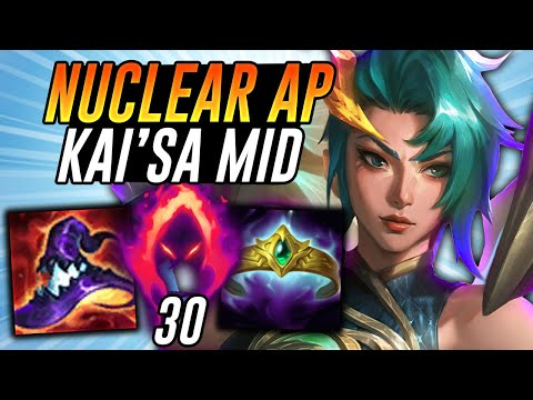 Nuclear AP Kai'sa Mid! Long Range Damage Bombs!
