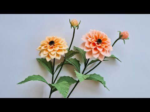 How To Make Dahlia Paper Flower / Paper Flower / Góc nhỏ Handmade