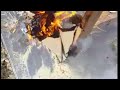 Hartford Circus Fire Small Scale Canvas Burn Test