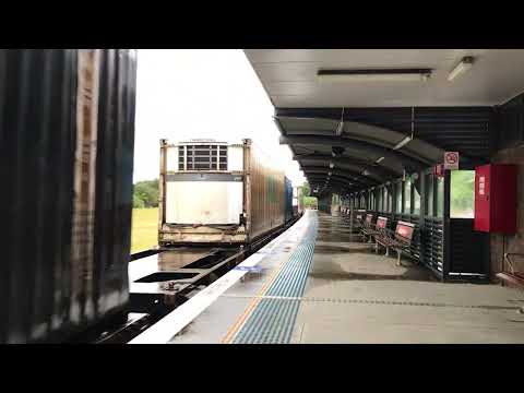 Pacific National’s NR90,NR58 and NR63 lead 5MB4 through Coffs Harbour towards Brisbane