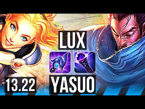 LUX vs YASUO (MID) | 2.9M mastery, 8/2/11, Godlike | BR Diamond | 13.22