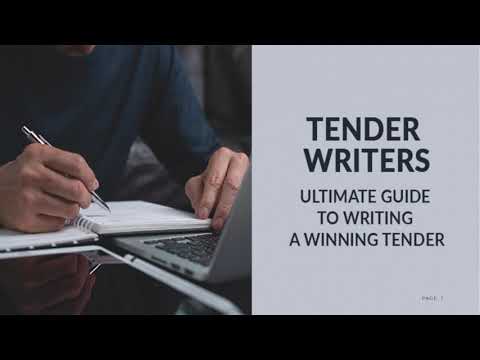 Tender Writers Ultimate guide to writing a winning tender
