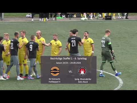 Bezirksliga St.1 Mittelrhein | 6. Spieltag | SV Eintracht Hohkeppel II vs. SpVg.  Rheindörfer Nord