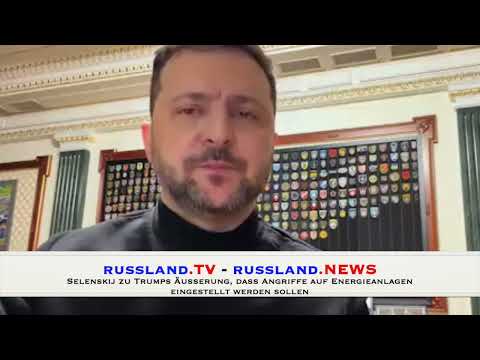Selenskij zu Trumps Äußerung, dass Angriffe auf Energieanlagen eingestellt werden sollen