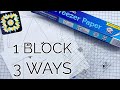 One Block Made Three Ways Freezer Paper Rulers And FPP In The Final Summer Skies Medallion Round