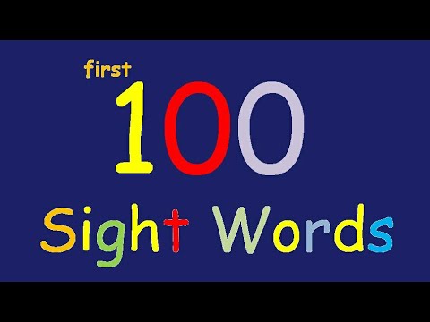 100 Sight Words Collection for Children | Sight Words | Rama Rani - Kids Educational Videos