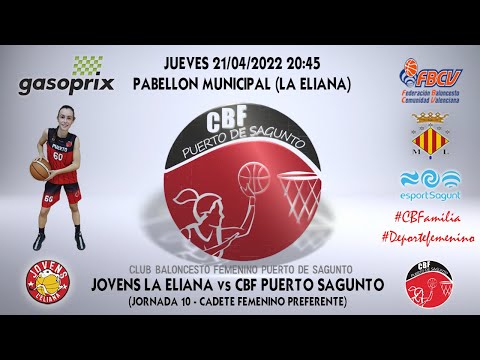 Videohighlights Jovens La Eliana - Cadete Gasoprix CBF Puerto Sagunto (J10 LIGA 21-22)