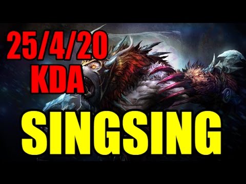SingSing 25 Kills Ursa - GODLIKE!!! Dota 7.01