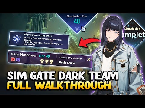 Tier 40 Simulation Gate Full Walkthrough - Dark Team | Solo Leveling: ARISE