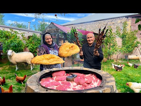 AZERBAIJAN! We Baked Traditional Bread and Juicy Lamb Meat in the Tandoor!