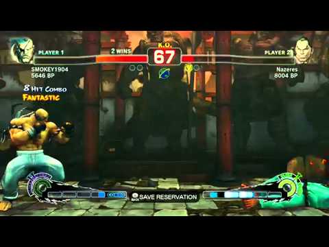 HD - Super Street Fighter 4 AE \\\  SMOKEY1904 (SAGAT) vs (DAN) Nazeres \\\
