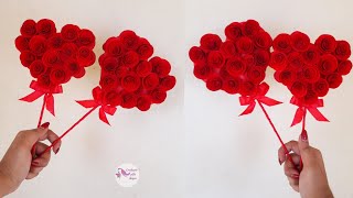 Valentine's day gift idea/DIY valentine's gift/How to make heart with roses tutorial/Valentines idea
