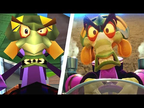 Crash Team Racing Nitro Fueled - All Bosses Comparison (PS4 vs Original)