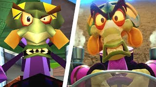 Crash Team Racing Nitro Fueled - All Bosses Comparison (PS4 vs Original)