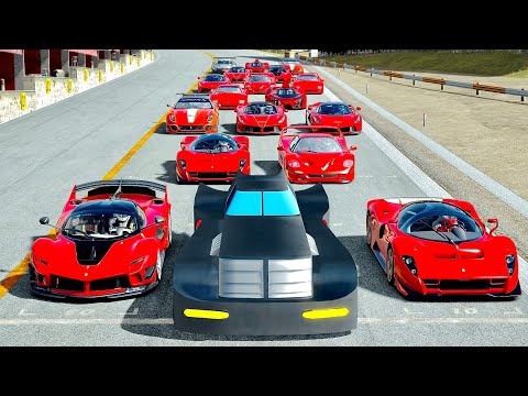 Batmobile DC Comics vs Ferrari Hypercars at Highlands