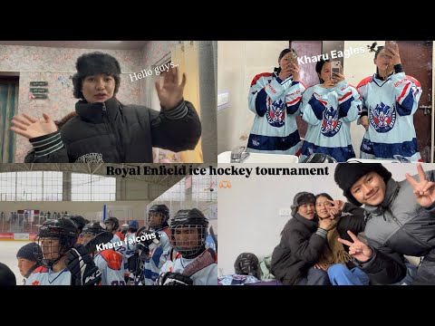 Royal Enfield Ice hockey tournament at nds 🏒🫶🏼|| Match day🏒|| #youtube #vlog