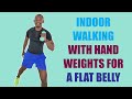 30-Minute Indoor Walking With Hand Weights for A Flat Belly (2kg Dumbbells)