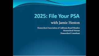 PSA (Private School Affidavit) Filing Party 2025
