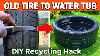 Old Tire to Water 💦 Tub| How to Make Water Tub