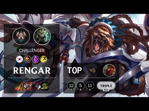 Rengar Top vs Wukong - KR Challenger Patch 10.16
