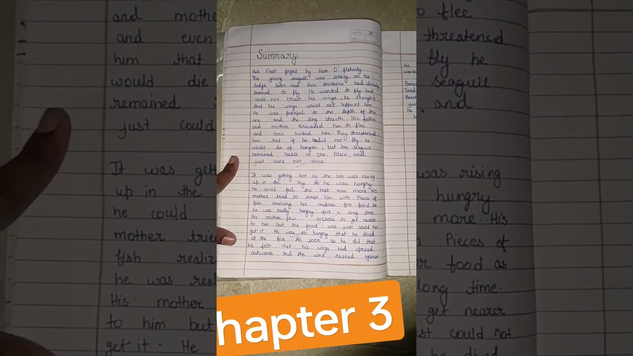 chapter e his first flight ✈️ 1st part mind map question answer summary######