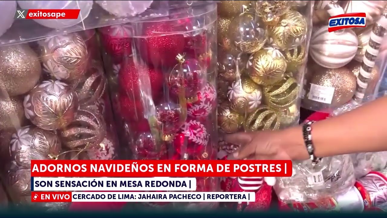 🔴🔵 Adornos navideñas en forma de postres son sensación en Mesa Redonda