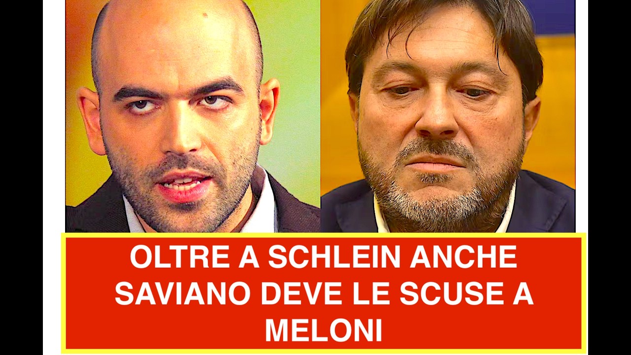 OLTRE A SCHLEIN ANCHE SAVIANO DEVE LE SCUSE A MELONI E AL GOVERNO