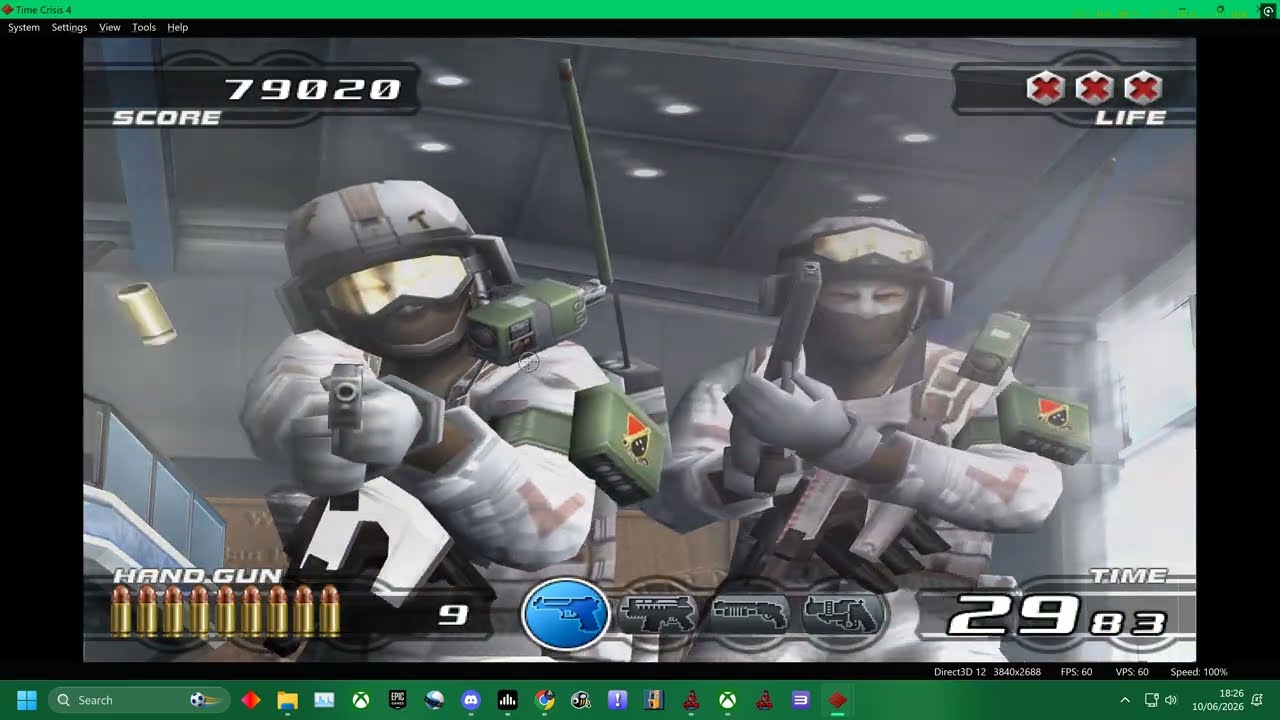 PCSX2x6 = TIME CRISIS 4 ARCADE VERSION LOOKING 100%  PLAYABLE AND 8X UPSCALED TOO 0_o 2026