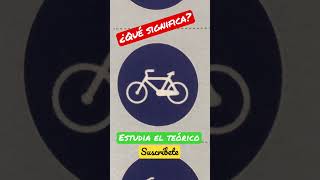 Señal de obligación R-407a. Vía reservada para ciclos o vía ciclista.