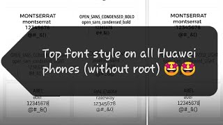 How to change font style in Huawei phone | Honor phones ( most popular font are available).
