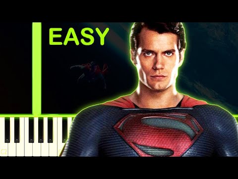 MAN OF STEEL THEME - EASY Piano Tutorial