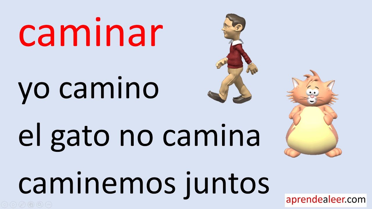 Conjugar el verbo caminar en presente pasado y futuro en español