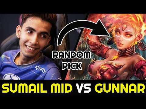 SUMAIL Mid vs GUNNAR — Random Pick Lina vs Invoker 7.27 Dota 2