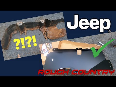 Installing a Rough Country Gas Tank Skid Plate on a 2012 Jeep Wrangler JK