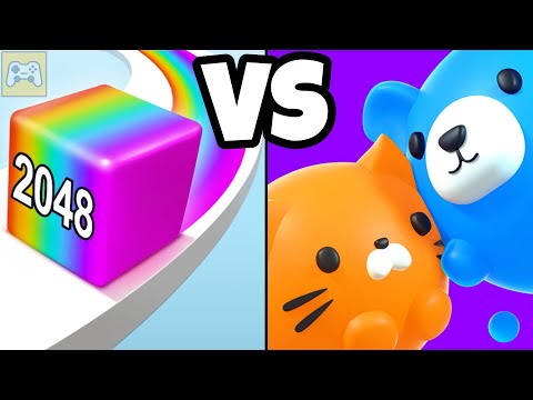 Jelly Run 2048 vs Jelly Merge 3D ✦ ASMR Gameplay Android iOS • 2048 Number Merge And Drop Games